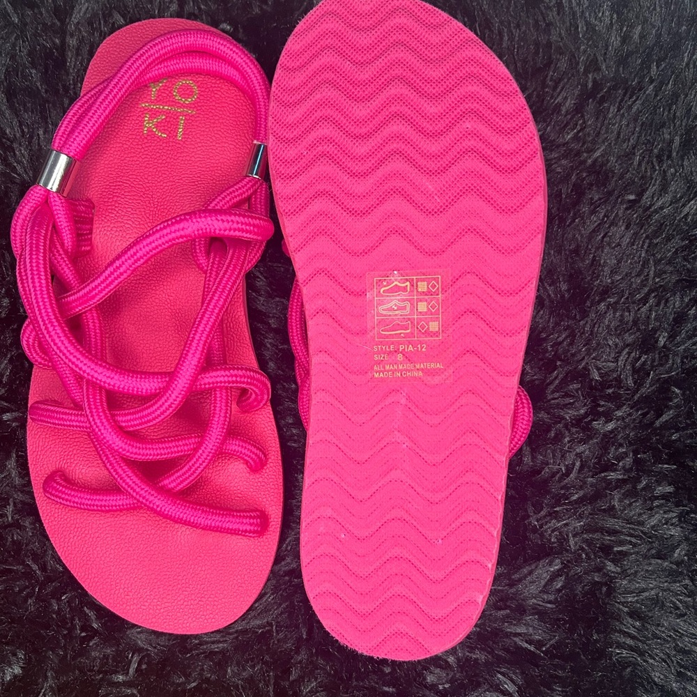 Fuchsia pink sandals